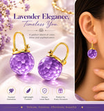 El Regalo Elegant & Graceful Aquamarine Austrian Crystal Earrings for Girls & Women- Sparkly Austrian Crystal Disco Ball Earrings (Misty Purple)