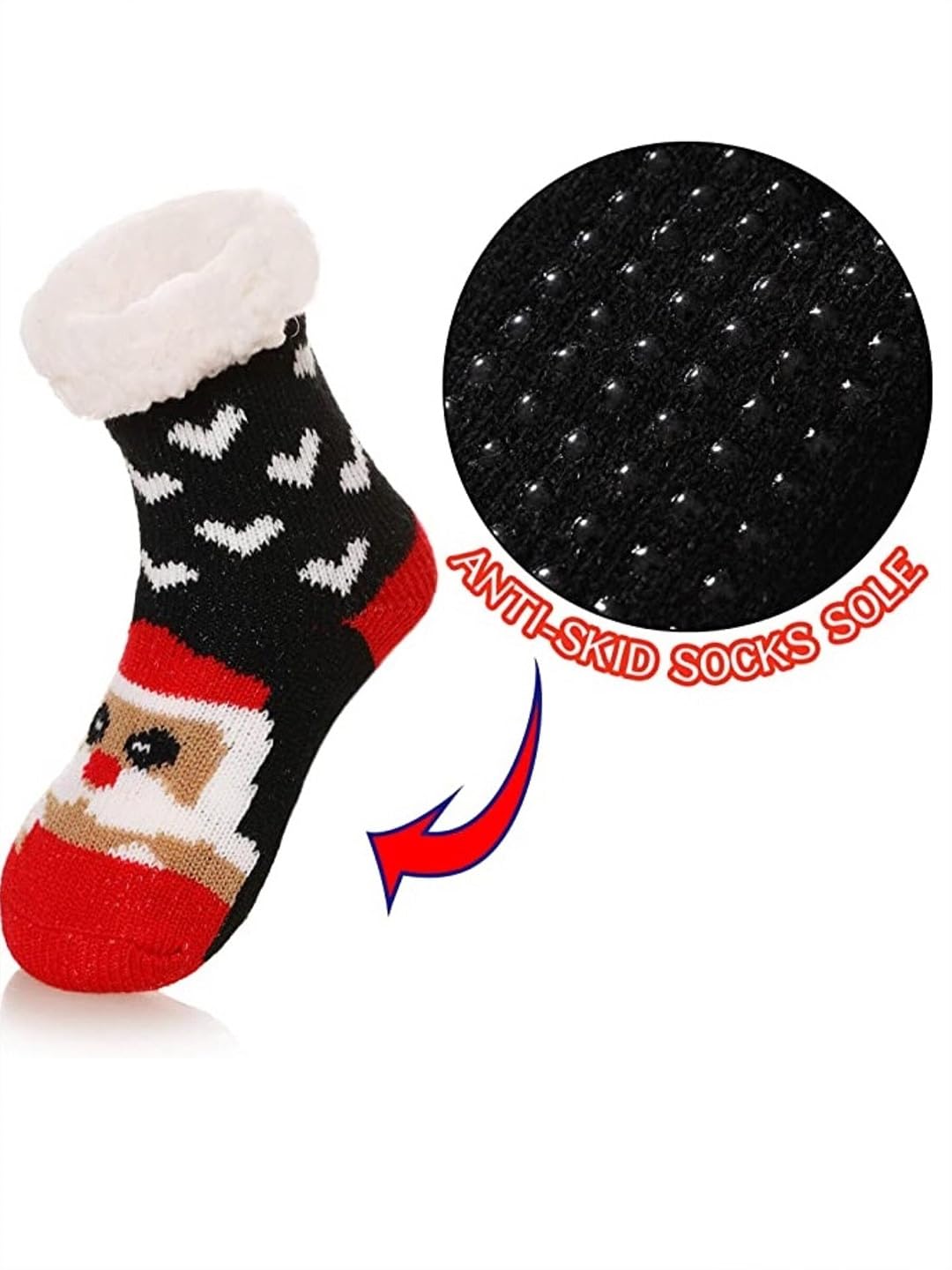 EL REGALO Kids Red & White Patterned Calf-Length Socks