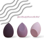 El Regalo 6 PCS Makeup Sponges Box, Heart Shaped New Sponges Powder Puff, Water Drop, Perfect Makeup Sponge Set Blender Flawless for Liquid, Washable, Super Soft, Gradient Purple
