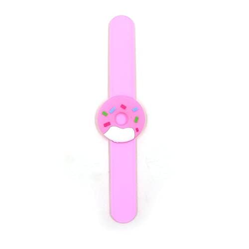 El Regalo 2 PCs Cute & Fun Kids Donut Rakhi - Silicone Donut Snap Clap Wristband Bracelet Rakhi for Brother/Sister/Niece/Nephew with Roli Chawal, Rakhi Card in Rakhi Gift Box (Option 1)