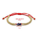 El Regalo Fancy Evil Eye Unisex Bracelet for All | Macrame Bracelet Handwoven Beaded with Lucky Eye Charms (Fish Evil Eye)