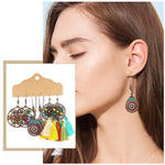 El Regalo 3 Pairs Earrings Combo of Vintage Bohemian Dangle Earrings for Women, 3-Pair Multi-Pack, Handmade Retro Tribal Drop Jewelry, Ethnic Bronze & Silver Tone Statement Earrings (Style-7)