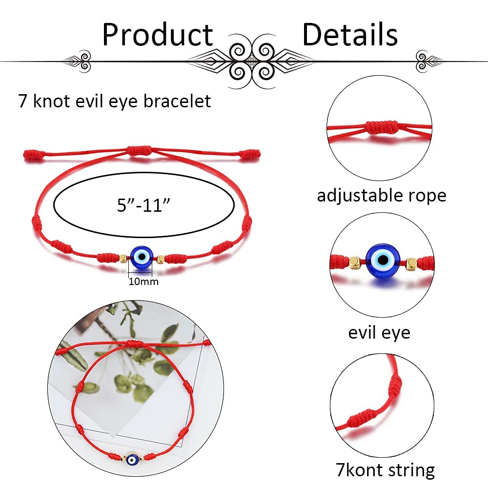 El Regalo Evil Eye Rakhi for Brother - Lucky Kabbalah Blue Turkish Evil Eye Rakhi for Bhaiya/Bhai/Brother/Nephew with shagun, Message Card in Rakhi Gift Box (Evil Eye Rakhi-Style 1)