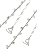 El Regalo 1 Pair Fancy Crystal Stones Bra Shoulder Straps- Beauty Back Shoulder Strap Bra Adjustable Shoulder Strap for Wedding/Party Gowns (Silver)