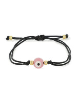 El Regalo 2 PCs Round Evil Eye Bracelet Set - Handwoven Adjustable Evil Eye Bracelets Combo for Babies/Kids/Teens/Girls/Boys/Men & Women (Option- 1)