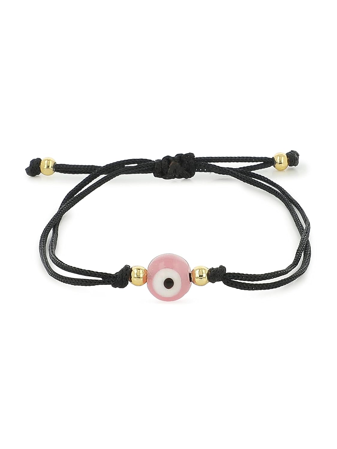 El Regalo 2 PCs Round Evil Eye Bracelet Set - Handwoven Adjustable Evil Eye Bracelets Combo for Babies/Kids/Teens/Girls/Boys/Men & Women (Option- 1)