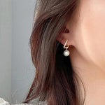 El Regalo Twist Rhinestone Encrusted Pearl Earrings- Fancy Pearl Earrings for Girls & Women