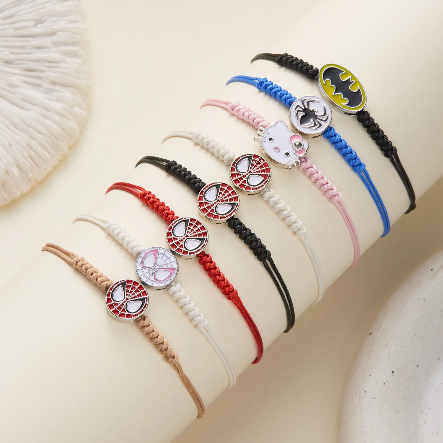 El Regalo 1PC Cute Kids Rakhis - Fancy Cartoon & Superhero Rakhi for Brother or Sister - Spiderman, Batman, Kitty - With Roli Chawal in Rakhi Box (White Spiderman)