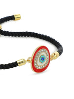 El Regalo Golden Evil Eye Charms Unisex Bracelet for All- Fancy Evil Eye Rope Adjustable Bracelet for Kids/Girls/Boys/Men/Women (Red Evil Eye Bracelet)