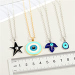 El Regalo 1 PC Evil Eye Enamel Protection Unisex Necklace for Men/Women | Fashion Evil Eye Necklace (Star Evil Eye Necklace)
