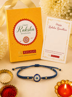 El Regalo Evil Eye CZ Bracelet Rakhi for Brother with Roli Chawal in Gift Box (Option-1)