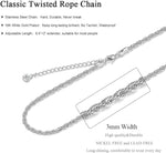 El Regalo 1PC Stainless Steel Twisted Rope Anklet- Anti-Tarnish, Waterproof Fashion 1 Leg Anklet/Ankle Bracelet for Girls & Women (Silver)