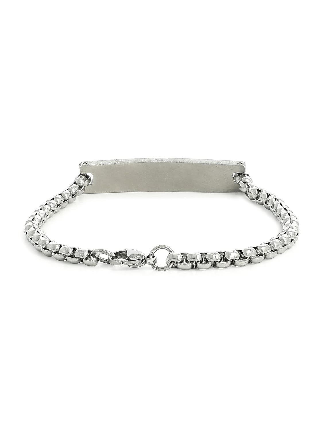 El Regalo 1 PC Stainless Steel OM Bracelets for Boys/Men - Statement Cuban Chain Bracelets for Men/Boys (OM Style-2)