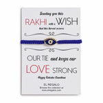 El Regalo 1 PC Evil Eye Nazaria Rakhi for Brother- Rakhi Gift Box with 1 PC Rakhi, Shagun Pack & Rakhi Message Card in Gift Box - Rakhi for Bhai/Bhabhi/Bhatija/Bhatiji (Blue Evil Eye Rakhi)