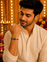 El Regalo Evil Eye Bracelet Rakhi for Brother with Roli Chawal in Gift Box