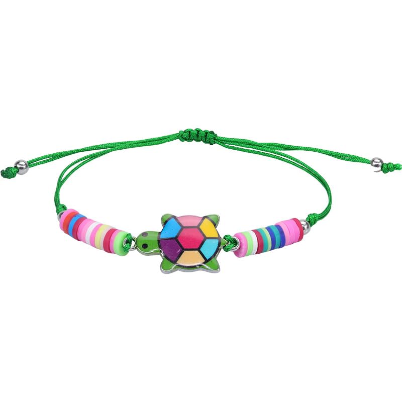 El Regalo 2 PCs Cute Rakhis Set for Kids - Beautiful 2 Kids Rakhis Set for Girls & Boys with Roli Chawal, Message Card in Rakhi Gift Box for Little Brother/Niece/Nephew (Kitty & Turtle Rakhi)