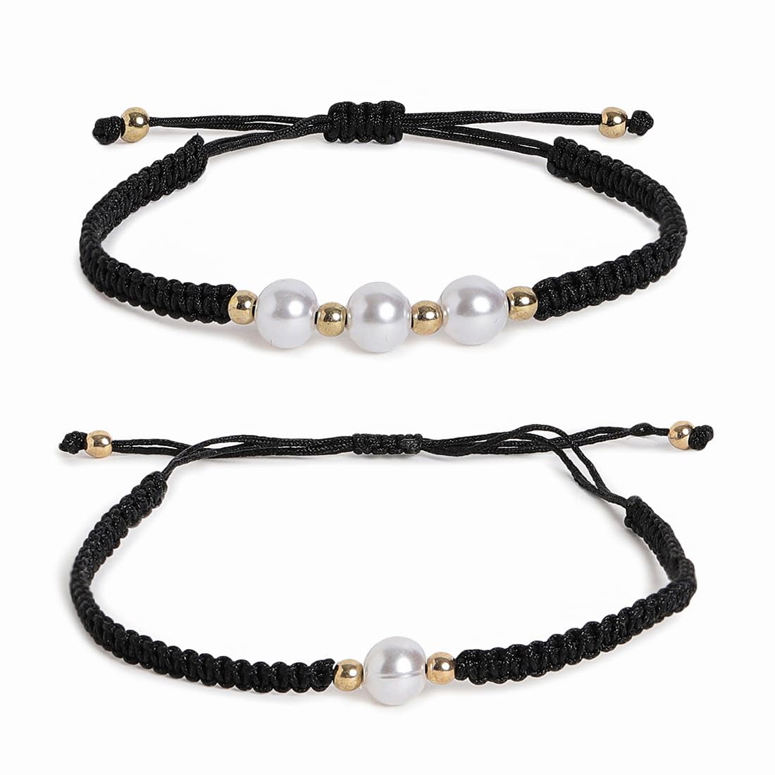 El Regalo 2PCs Pearls Rakhi Combo Set for Bhaiya-Bhabhi/Bhai- Bhatija/Bhatiji- Rakhi Gift Combo with 2 Pearls Rakhi, Roli-Chawal Shagun Pack, Message Card in Gift Box (Light Blue)