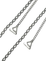 El Regalo 1 Pair Fancy Designer Chain Bra Straps for Off Shoulder Dresses or Wedding/Evening Gowns- Fancy Lingerie Straps Accessories (Gun Black)