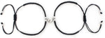 El Regalo Unisex-Adult 2PCs BFF Best Friend Magnetic Heart Couple Bracelet Set for Couples/Best Friends/Besties/Lovers (Both Black Heart)