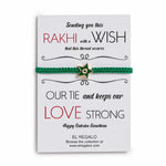 El Regalo 1 PC Star Evil Eye Nazaria Rakhi for Brother- Rakhi Gift Box with 1 PC Rakhi, Shagun Pack & Rakhi Message Card in Gift Box - Rakhi for Bhai/Bhabhi/Bhatija/Bhatiji (Green Star Evil Eye)