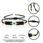 El Regalo 2PCs Evil Eye Rakhi Set for Brother/Sister-in-Law Japanese Miyuki Seed Beads Lucky Rakhis for Bhaiya & Bhabhi Handmade 100% Authentic Japanese Miyuki Seed Beads