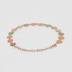 El Regalo 1 Leg Dainty Daisy Charm Chain Anklet- 1 PC Flower Beads Chain Ankle Bracelets For Girls & Women (Multicolored Daisy Anklet)