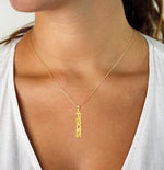 El Regalo 1PC Stainless Steel Zodiac Sign Unisex Pendant Necklace- Anti Tarnish 12 Vertical Zodiac Name Necklaces Horoscope Birth Star Sign (Pisces)