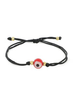 El Regalo 2 PCs Round Evil Eye Bracelet Set - Handwoven Adjustable Evil Eye Bracelets Combo for Babies/Kids/Teens/Girls/Boys/Men & Women (Option- 3)