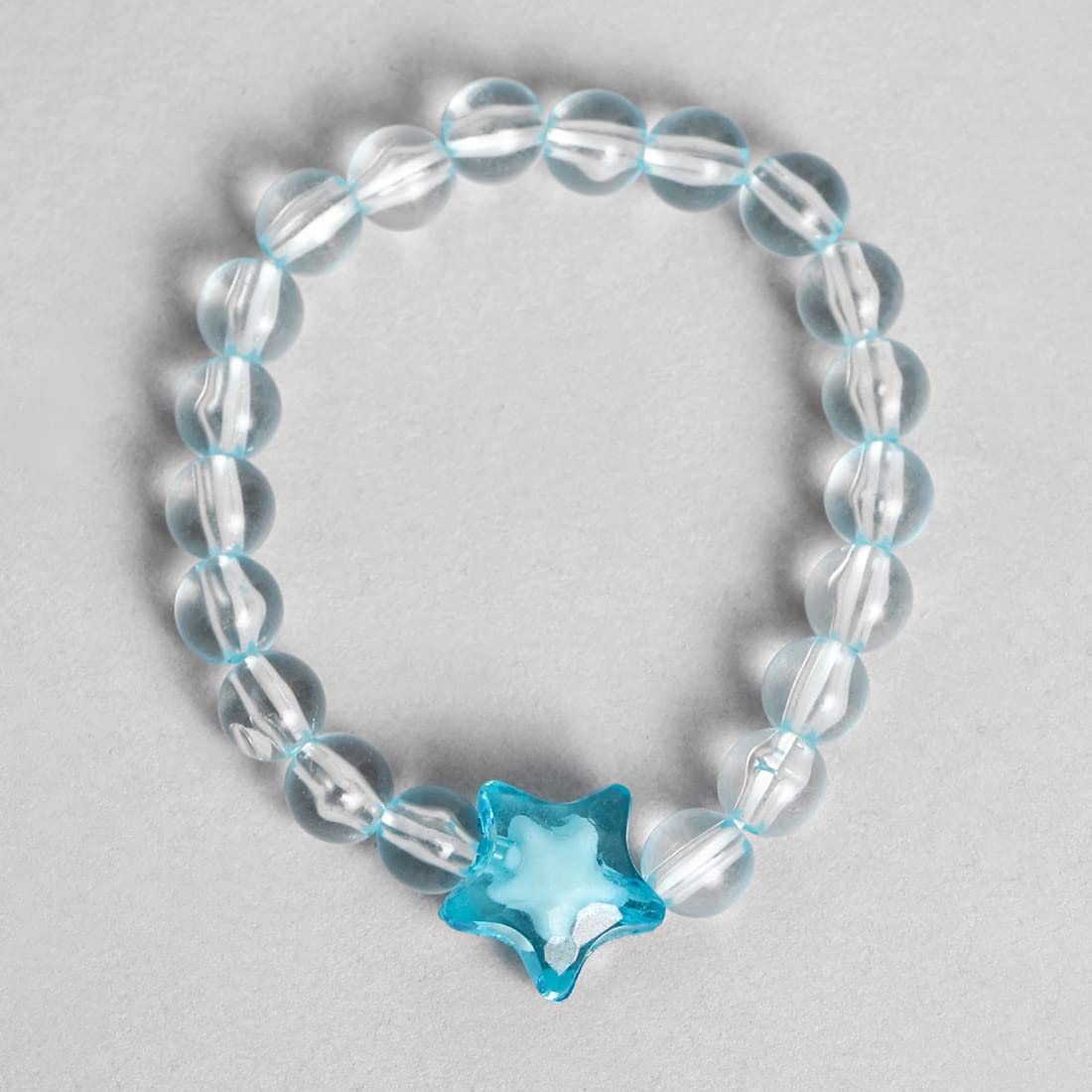 El Regalo 1 Pair Girls Kids Glittery Star Beads Princess Necklace & Bracelet Sets- Acrylic Star Beads Princess Necklace Bracelet Jewelry Set for Girls Kids (Blue Star)