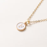 El Regalo Unisex Personalized Name Initial Letters Pendant Necklace-Enamelled Name Initials Pendant with Stainless Steel Chain (F)