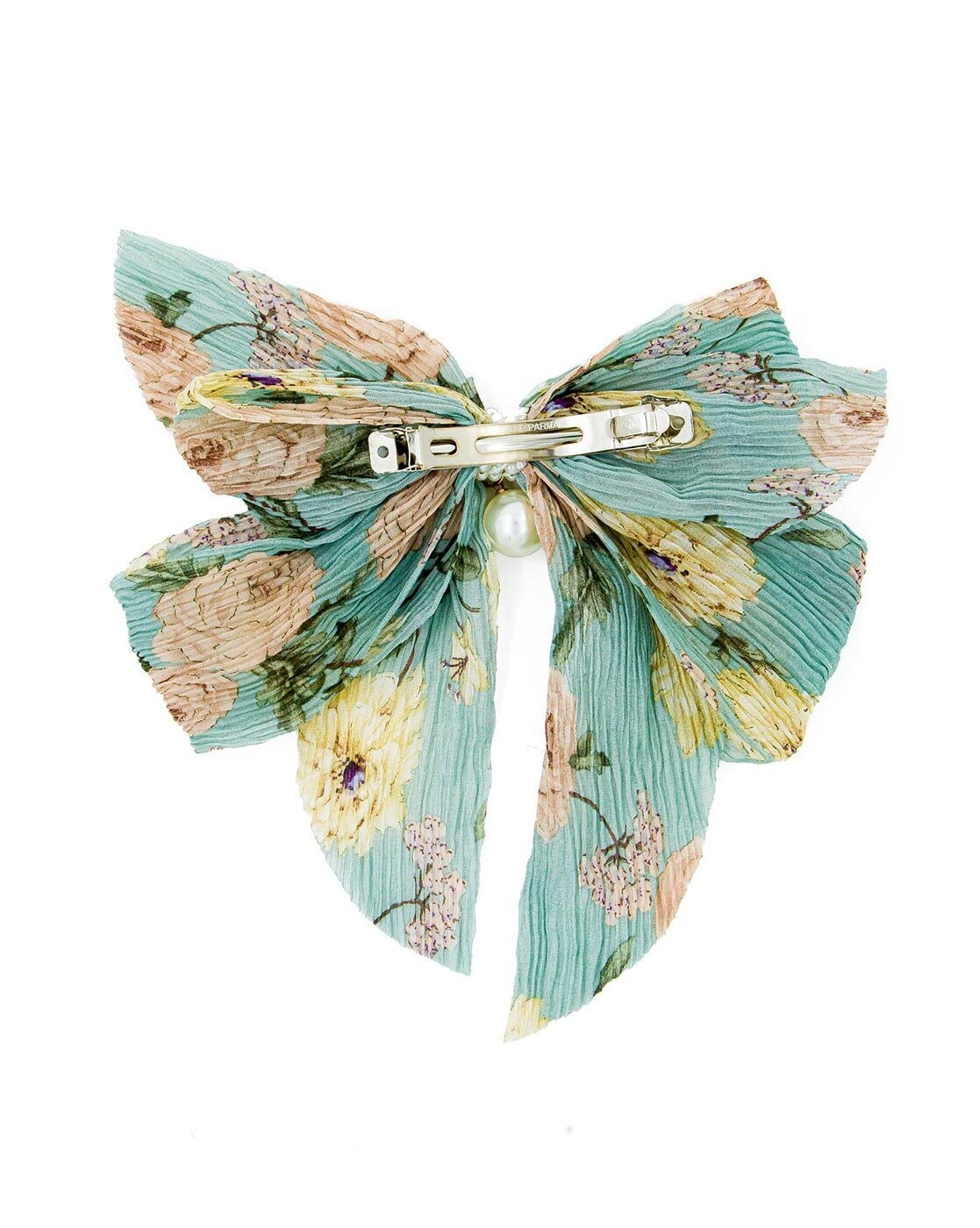 El Regalo Big Bow Floral Hair Clip- Long Ribbon Streamer Super Fairy Fashion Hair Accessories Head Hairpin Headdress Hair accessories for Girls/Women (Greenish Shade)