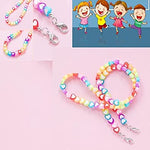 El Regalo 1 PC Cute Acrylic Heart Kids Face Mask Lanyard Straps/Face Mask Holder Lanyards Convenient Clip Safety Face Mask Cover Holder for Kids/Boys & Girls (Multi Colored Star)