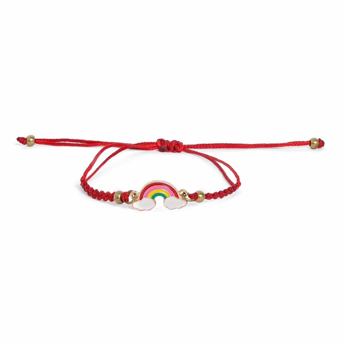 El Regalo 2PCs Cute Kids Rainbow Bracelet Rakhi Combo Sets- Fancy Kids Rakhi for Brother/Sister/Niece or Nephew with Roli Chwal, Rakhi Message Card in Rakhi Box for Babies/Toddlers/Kids (Option-2)