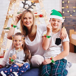 El Regalo 2PCs Jingle Bells Christmas Bracelets | Wrist & Ankle Bells for Party Favors, Musical Rhythm & Christmas Decor | Adjustable Percussion Instruments (Green Multi)