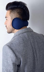 El Regalo 1PC Unisex Warm Knit Earmuffs- Winter Outdoor Fur Earwarmer, Foldable, Adjustable Wrap Ear Warmer for Girls/Boys/Men/Women (Blue Fleece)