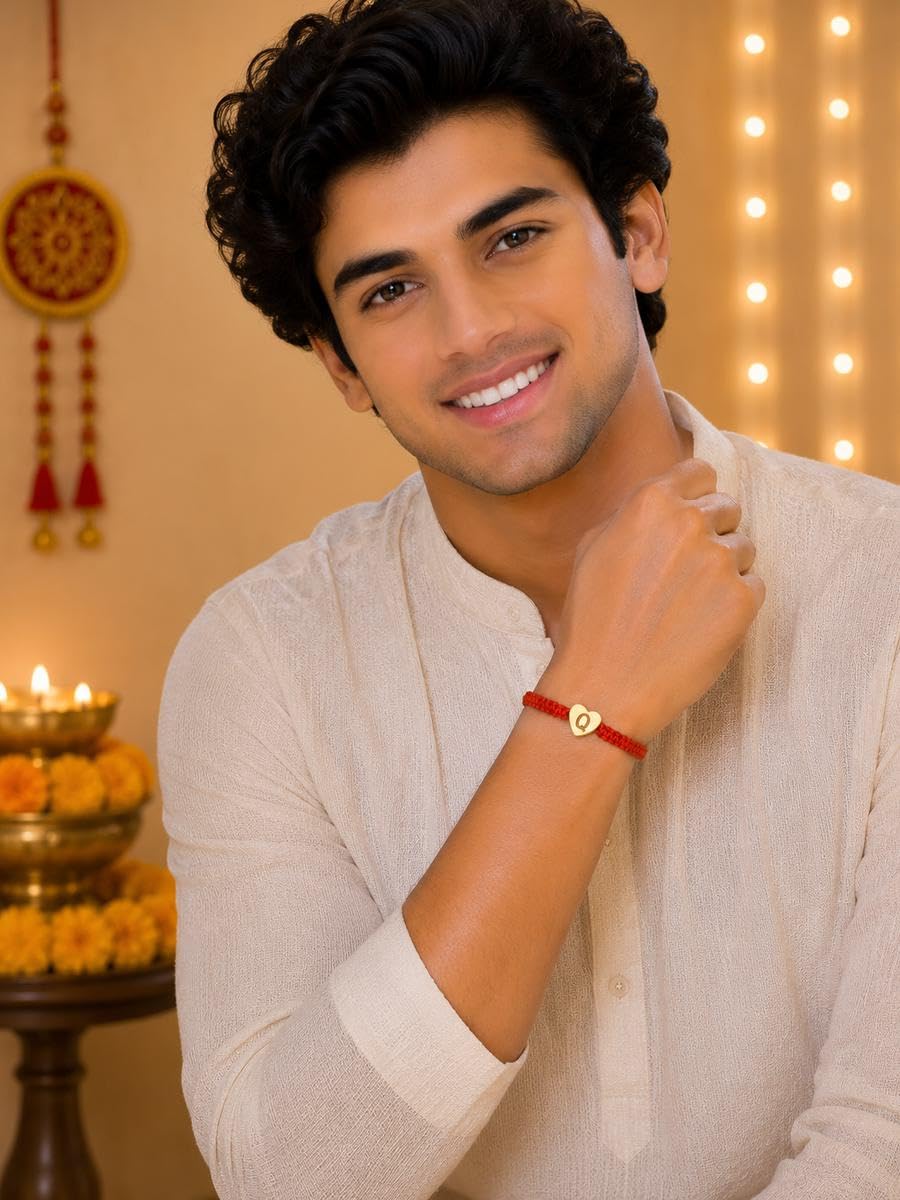 El Regalo Red Ethnic Rakhi Dori Unisex Rakhi-Adults - QCharm