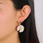 El Regalo 1 Pair Daisy Flower Earrings for Girls & Women- Cute Flower Earrings (Style-3)