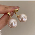 El Regalo Fancy Pink Pearl Earrings- Fashionable Pearl Jacket Earrings For Girls & Women