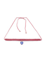 El Regalo Evil Eye Choker Necklace - Handwoven Bohemian Contemporary Evil Eye Macrame Adjustable Choker Necklace for Teen Girls & Women (Evil Eye Choker-5)