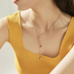 El Regalo Stainless Steel Double Love Heart Long Pendant Slider Necklace for Girls & Women- Anti Tarnish Minimalist Heart Necklace