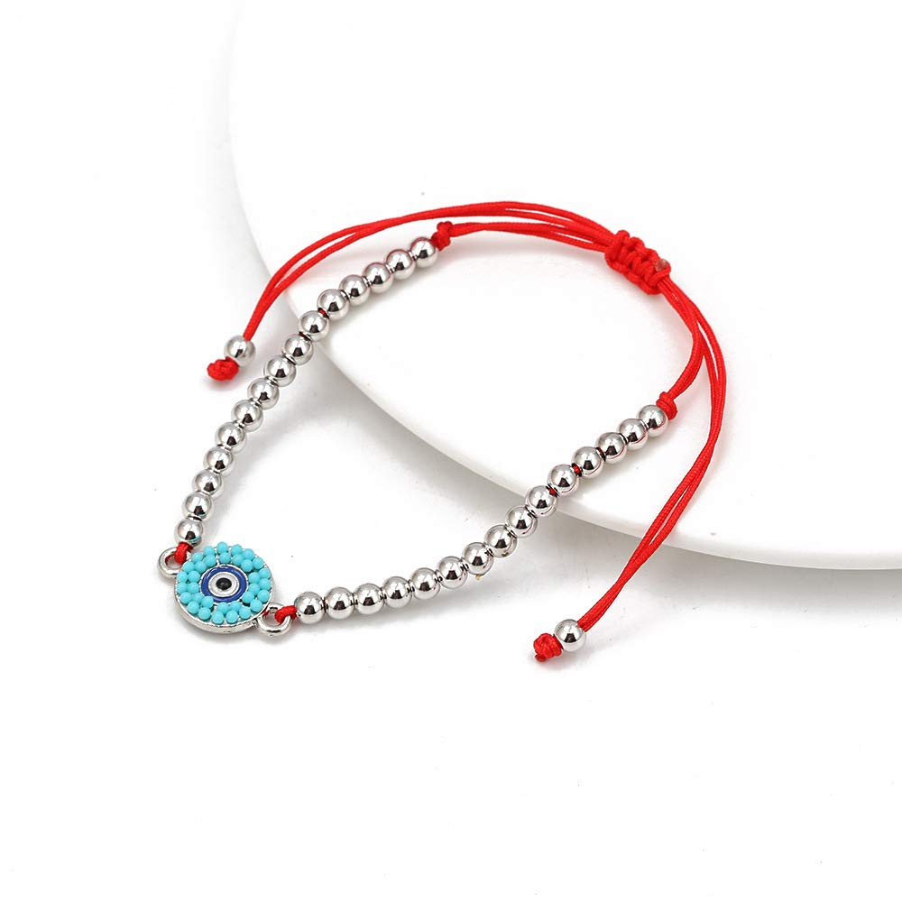 El Regalo Fancy Evil Eye Unisex Bracelet for All | Macrame Bracelet Handwoven Beaded with Lucky Eye Charms (Round Evil Eye)
