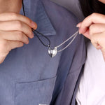 El Regalo Unisex Adult Heart Couples Magnetic Necklace Matching Pendant Friendship Distance Magnetic Love Heart Jewelry for Couples/Besties/Friends