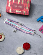 El Regalo Multi-layered Unicorn Infinity Love Charm Rakhi for Brother/Sister/Niece/Nephew with Roli Chawal in Rakhi Gift Box (Purple Unicorn)