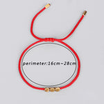El Regalo 1 PC Feng Shui Handmade String Bracelet - Tibetan Unisex design for Girls/Boys/Men & Women (Red String Bracelet)