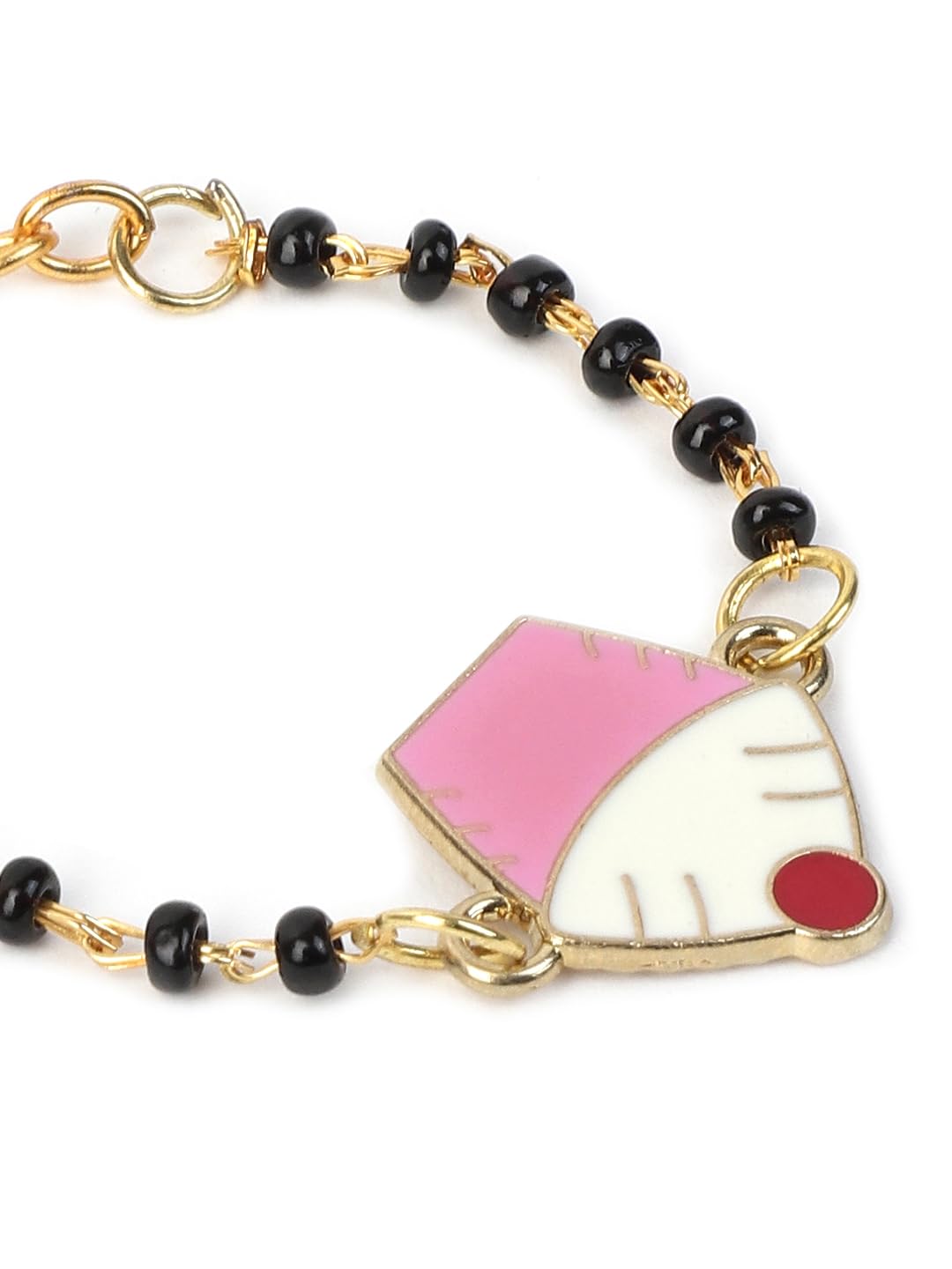 El Regalo Cute Evil Eye Nazaria Bracelet Rakhi for Babies/Kids with Roli Chawal, Rakhi Message card in Rakhi Gift Box- Baby Nazaria Rakhi (Cup Cake Nazaria Rakhi)