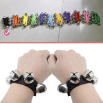 El Regalo 2PCs Jingle Bells Christmas Bracelets | Wrist & Ankle Bells for Party Favors, Musical Rhythm & Christmas Decor | Adjustable Percussion Instruments (Black)