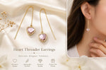 El Regalo Gorgeous Faceted Crystal Drop Threader Earrings for Girls & Women- Fancy, Delicate Sui Dhaga Threader Earrings (Pink)