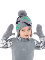 EL REGALO Unisex Kids Grey & Green Beanie