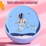 El Regalo 2 PCs Kids Swimming Caps Set- Silicone Swimming Hat for Girls Boys Waterproof Bathing Caps for Long & Short Hair with Unicorn, Astronaut, Heart, Fairy Mermaid (Dinosaur & Astronaut)
