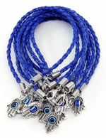 El Regalo 10 PCs Evil Eye Hamsa Hand Rakhi Combo - Evil Eye Rakhi Set for Brother with Roli Chawal - 10 Lucky Kabbalah Blue Turkish Evil Eye Rakhi for Bhaiya/Bhai/Brother/Nephew (Dark Blue)